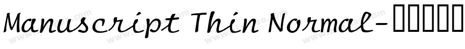 Manuscript Thin Normal字体转换